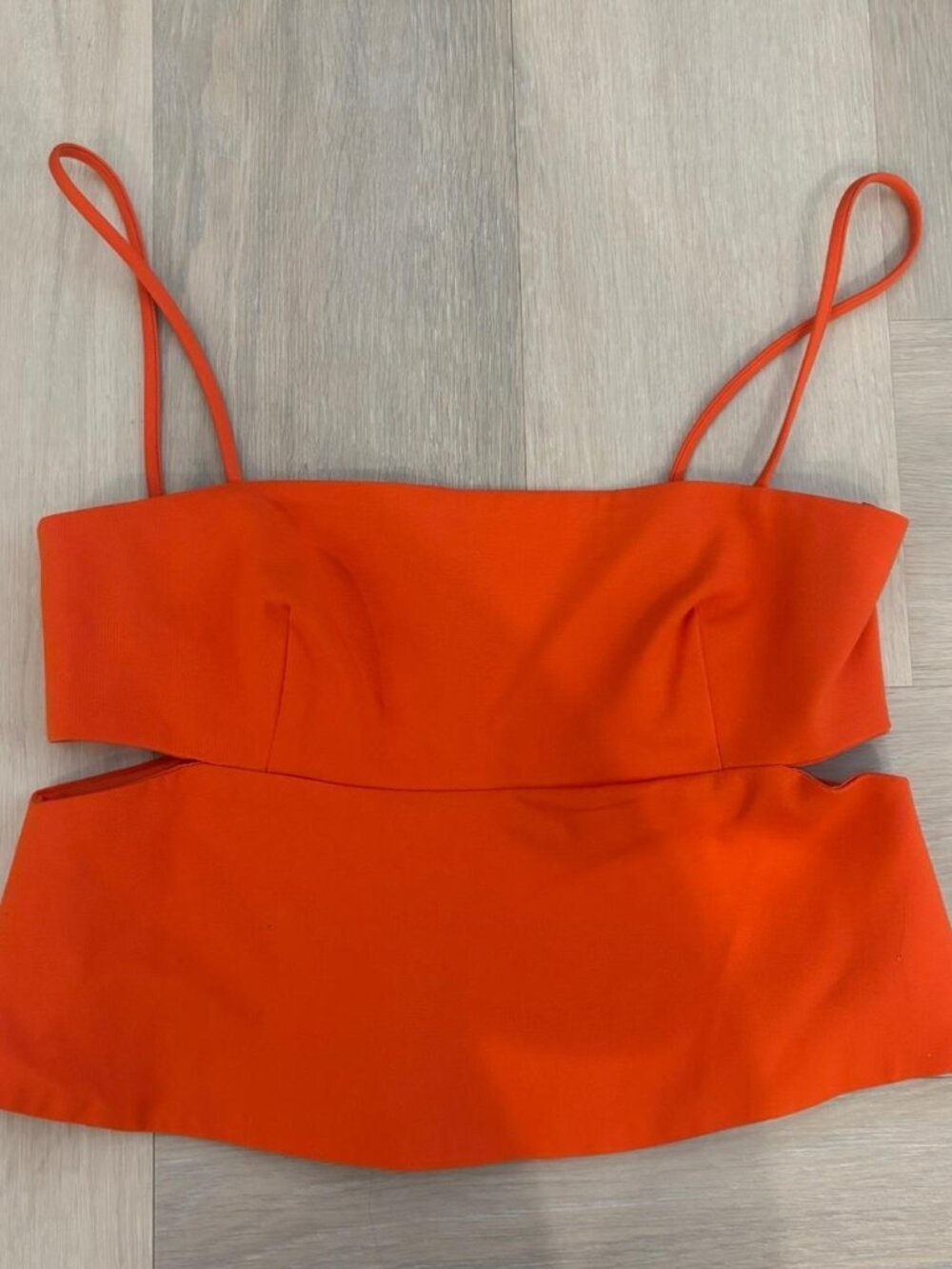 Zara cutout orange tank crop top xs